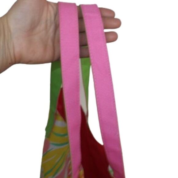 LILLY PULITZER/ESTEE LAUDER Tote, 16x14x4, Pink, green, yellow, No closures - Picture 6 of 10